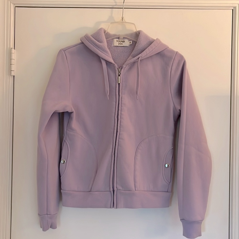 Light Purple Hooded Jacket - Size M!